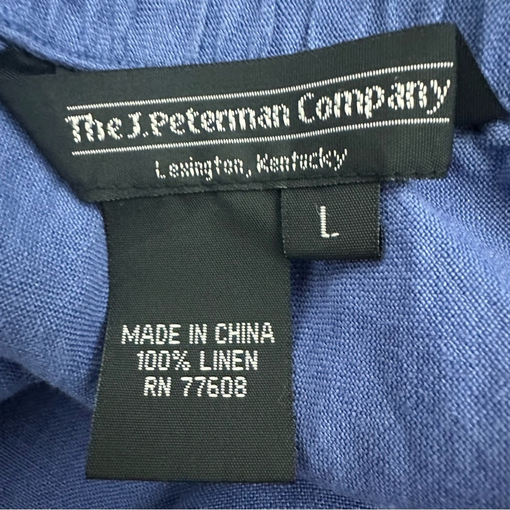 The J. Peterman Company Women's Blue 100% Linen skirt Size L (n) - Picture 9 of 9